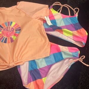 Girls bikini with cover tee